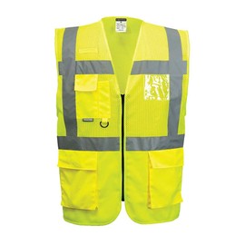 Portwest Madrid Executive Mesh Vest, Size: XL, Colour: Yellow, C496YERXL