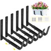 LukLoy Window Planter Box Brackets, 6 Pack Adjustable Heavy Duty