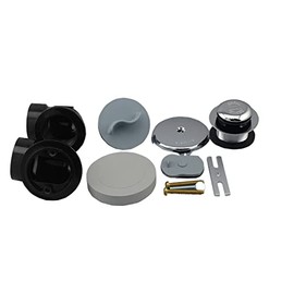 PROFLO PFWO321 1-1/2" Brass Toe Tap Tub Drain Kit - with Overflow - Chrome