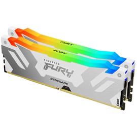 Kingston Fury Renegade White RGB XMP 32GB 6400MT/s DDR5 CL32 DIMM Desktop Gaming Memory (Kit of 2) - KF564C32RWAK2-32