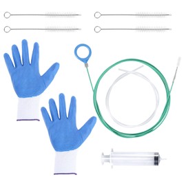 Sunroof Drain Cleaning Tool, 118in Long Tube Cleaners with Pipe Cleaning Brush, Gloves, Syringe, Syringe Hose, for Car Wiper Sunroof Trunk Drains Hole