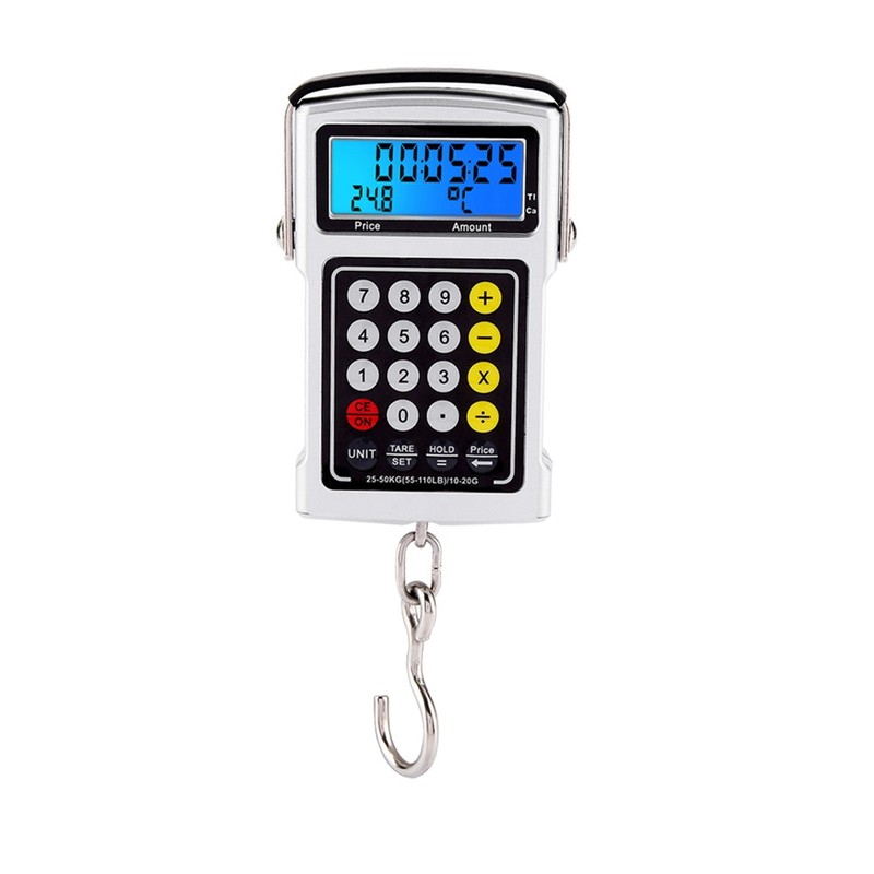 Electronic Fish Hook Scale 50Kg Luggage Weighing 7 in 1
