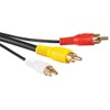 auvisio Audio Video Cable: Composite Video Cable 3x RCA Male