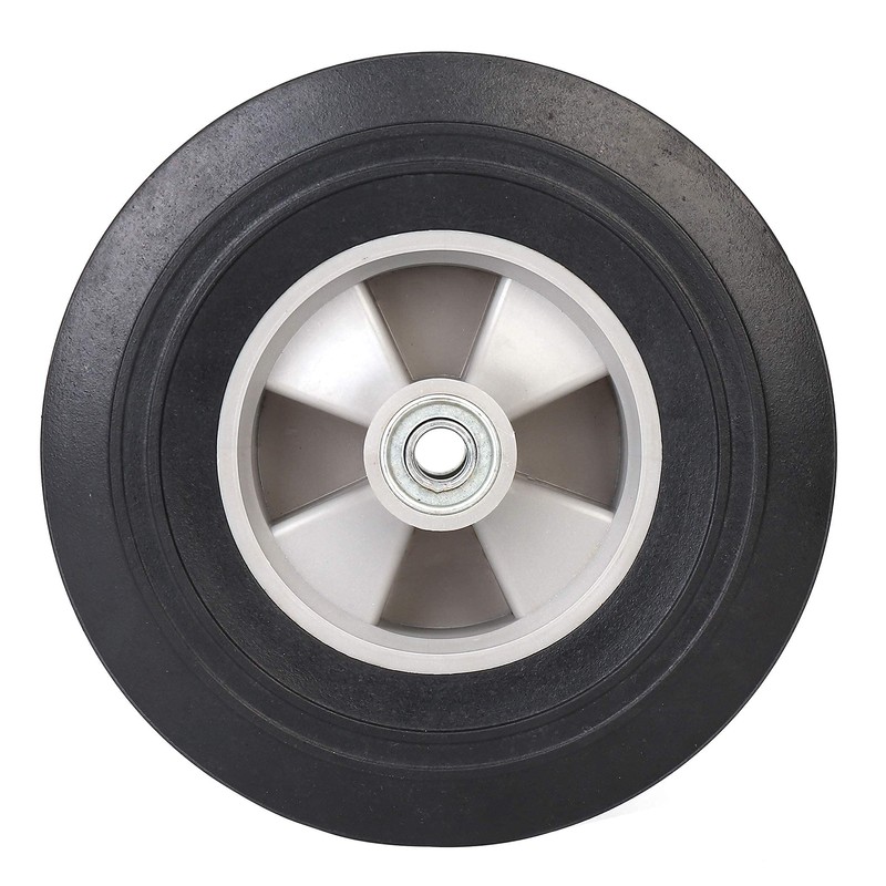 (2-Pack) AR-PRO 10" x 2.5" Flat Free Solid Rubber Tires