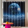 IOHEFY Earth View Shower Curtain 72x72 Inch with Hooks Outer