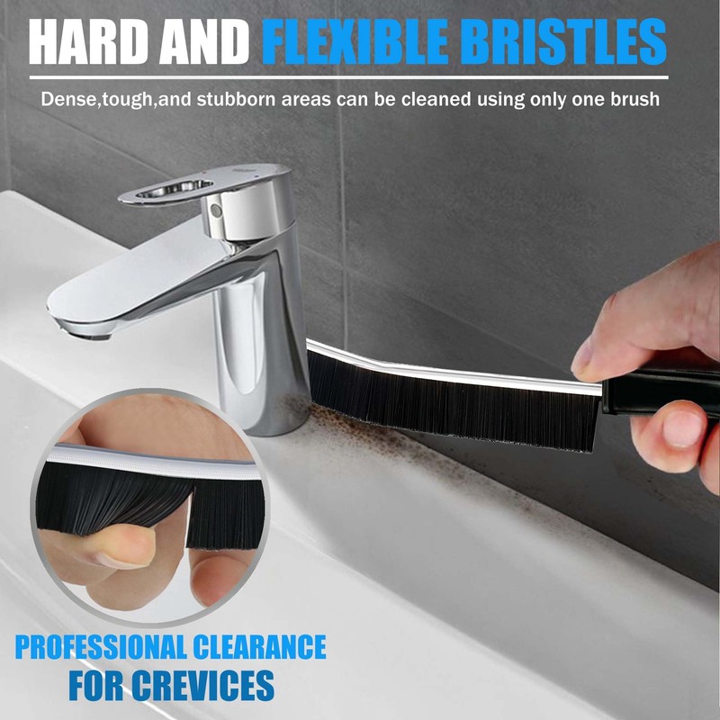 Hmseng Gap Cleaning Brush, Pack of 3 Hard Bristles Corner