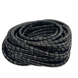 Outback Wrap - Python Hydraulic Hose Management Protector and Tagging Wraps for Farming and Agriculture Equipment, Tractors, Harvesters, Planters, and Sprayers -20mm Diameter -80 Foot- Black