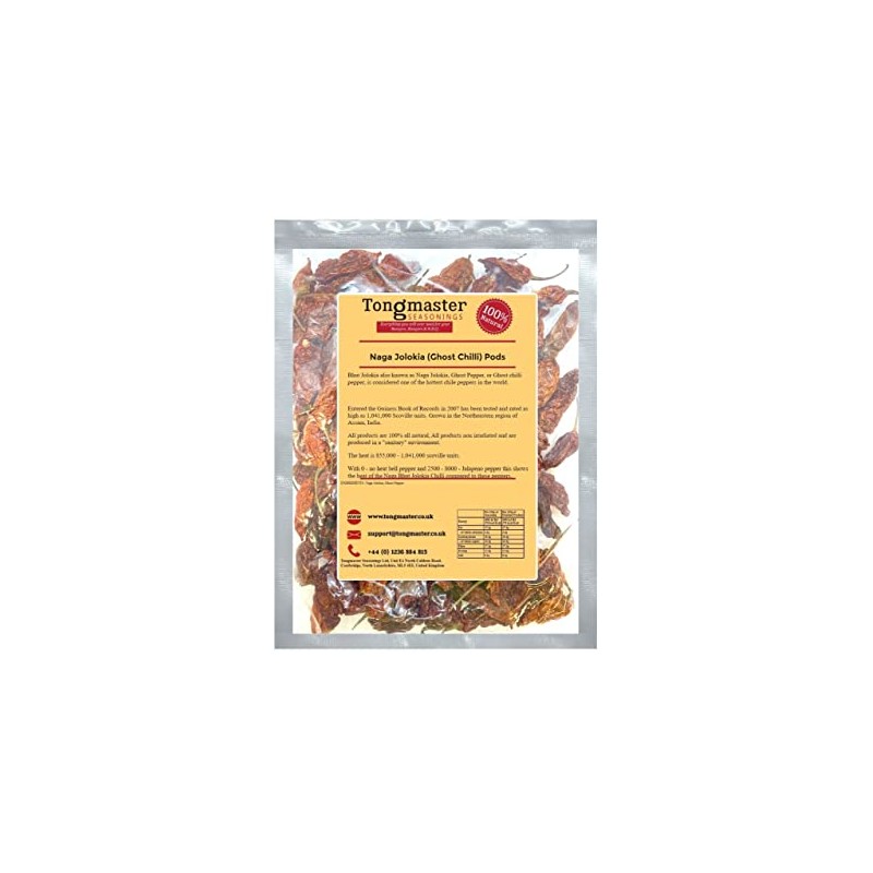 Dried Chilli Naga Bhut Jolokia Pods - Ghost Pepper -