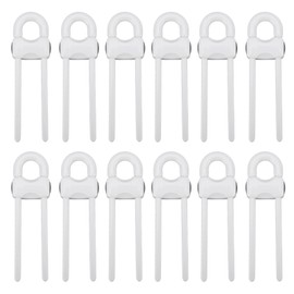 12PCS U Shaped Child Locks Safety Cabinet Childproof Latches for Storage Door Drawer Window White