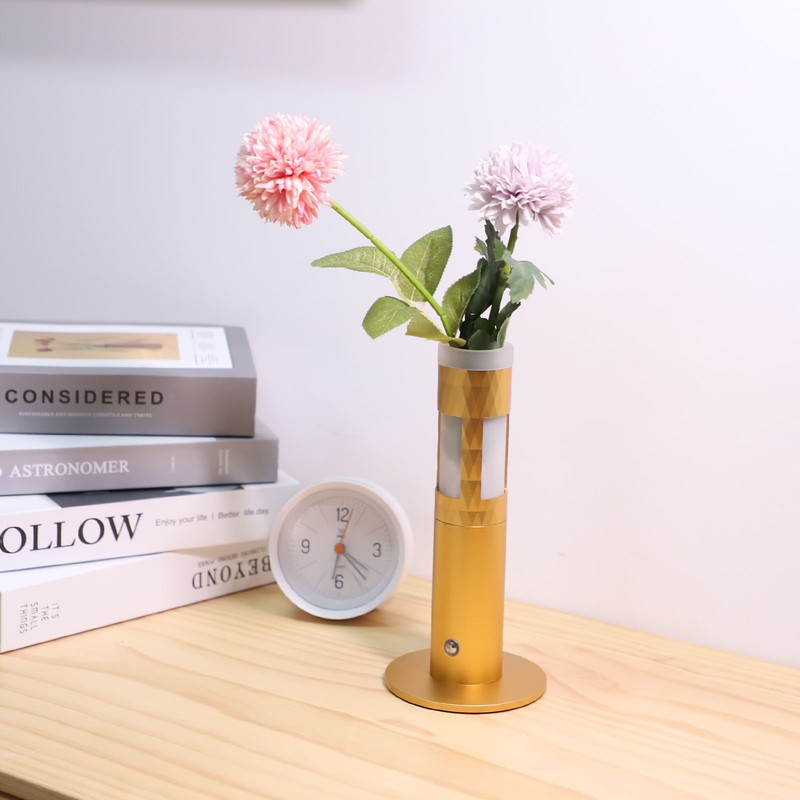 Vase Table Lamp Battery Powered USB Rechargeable Cordless Dimmable Flower
