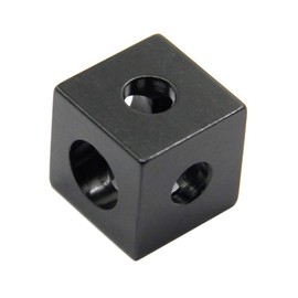 Zeberoxyz 8PCS Black Corner Bracket Cube with Screws 2020Series for Slot 6mm Aluminum Extrusion Profile Accessories (8pcs Square Corner)