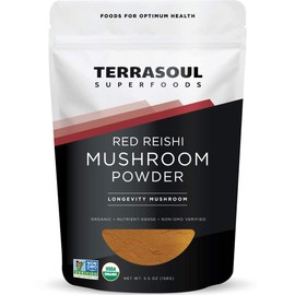 Terrasoul Superfoods Organic Reishi Mushroom Powder (4:1 Extract), 5.5 Oz, Immune Support, Stress Relief, Better Sleep, Embrace The Power of Adaptogenic Mushrooms