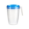 DecorRack 2 Plastic Pitchers with Lids, Iced Tea Pitchers with