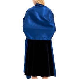 Scarves and Wraps for Women Evening Dresses Satin Scarf Extra Long Wedding Bridal Party Bright Stole, navy