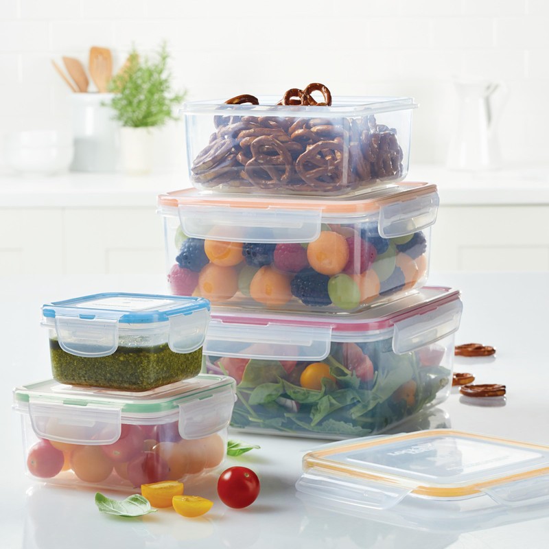 LocknLock Food Storage Container Set, 10 Piece, Clear