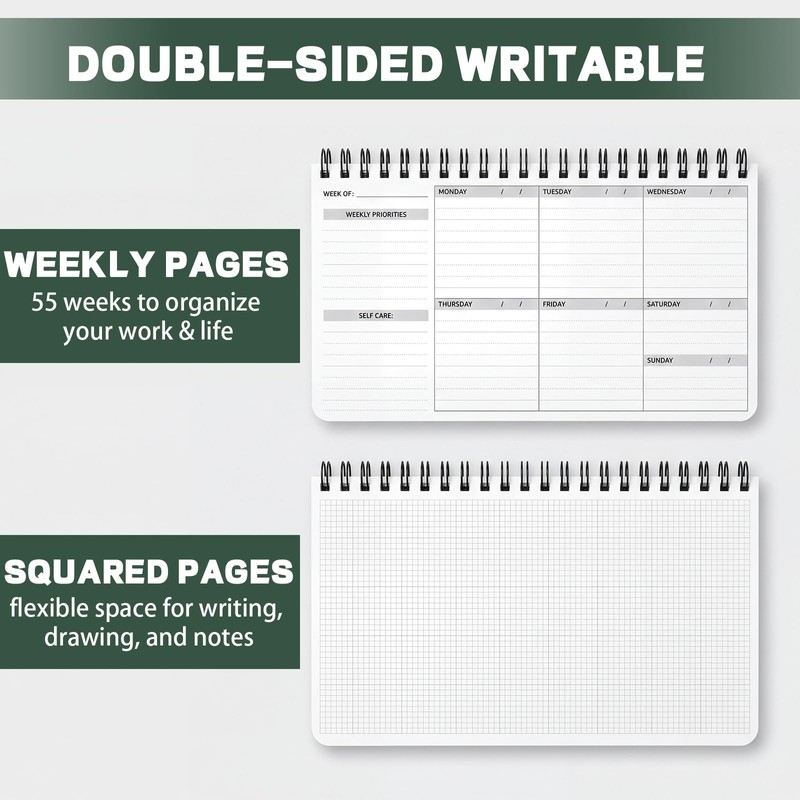 Weekly To Do List Notepad, 6.3''x 11.2'' Weekly Desk Planner