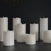 Stonebriar 3 Count Ivory Real Wax 3x6 Flameless LED Pillar