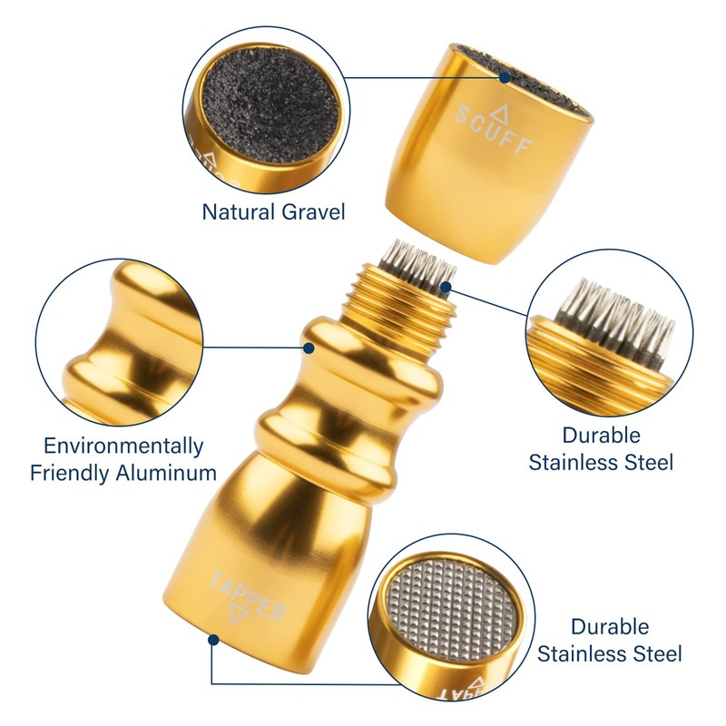 Adhafera Pool Cue Tip Shaper (Gold)