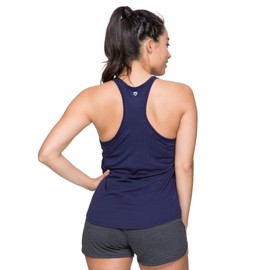 Colosseum Active Women's Mila Relaxed Fit Racerback Tank (Evening Blue, X-Large)