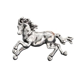 Vintage Horse Brooch Lapel Pin for Women Men Antique Animal Brooches Pins Sweater Dress Suit Backpack Accessories Fashion Jewelry for Father Friends Decor (Silver)