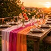 3 Pcs 10FT Sunset Table Runner Set, Pink and Orange
