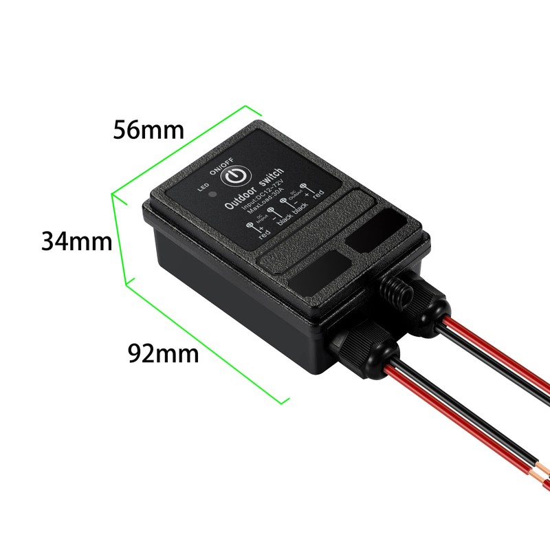 Waterproof Wireless Light Switch,AC110V-240V 40A Relay Switches | 4900ft RF