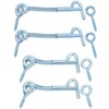 Zinc-Plated Hook and Eye Latch with Spring Lock – 2.5"