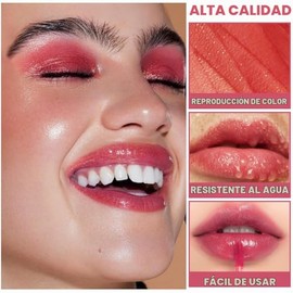 Set de 4 Brillos de Labios Hidratantes Nude, Gloss Líquido