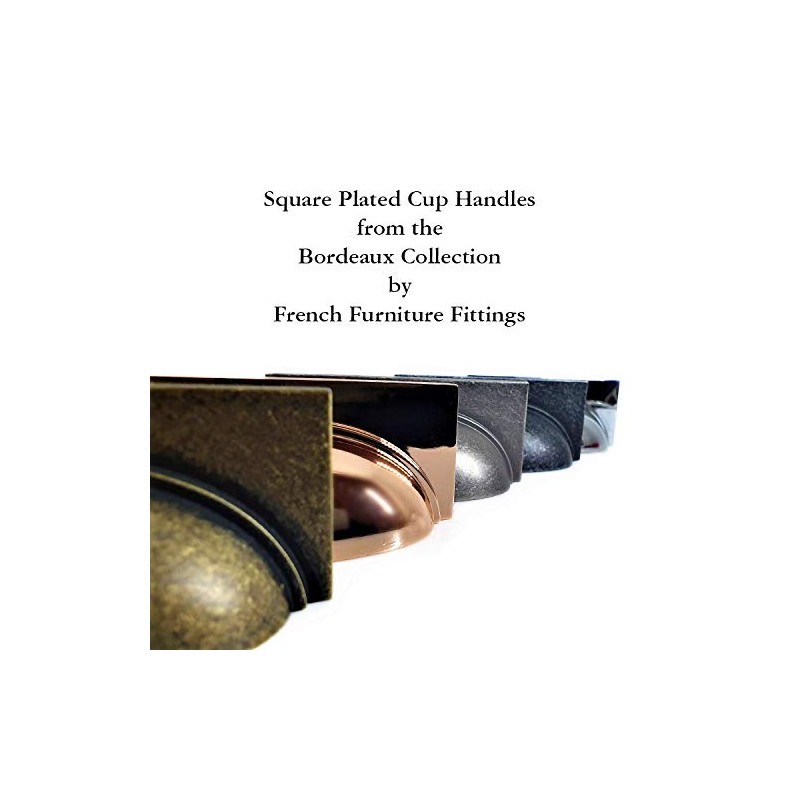 French Furniture Fittings Set of 4 Cup Handles for Drawers,