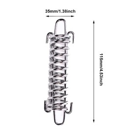 5Pcs Camping Tent Spring Buckle Set, Stainless Steel Tent Tensioner Awning Spring Hook for Hiking Camping Fishing Picnic Travelling