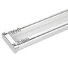 ZSHINE Heavy-Duty Curtain Conjoined Double Track rails Ceiling Mounting for Living Room Bedroom Room Divider (White,6.6ft-9.8ft)