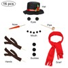 Colovis 16Pcs Snowman Decorating Kit, Snowman Making Kit Winter Party