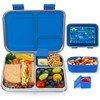 MaMix Stainless Steel Kids Lunch Box, 3 Compartments Leak-Proof Bento