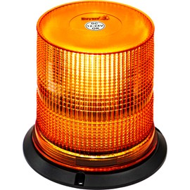 Buyers Products SL667A LED Beacon Light, 6.5" x 6.5", 9" Blunt Cut Lead, Permanent, 3-Bolt or 1" NPT Mount, Strobe Lights for Trucks, Emergency Lights for Vehicles