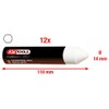 KS Tools 100.4050 Fluorescent crayon, white, 12 pcs, 110mm