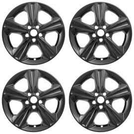 Upgrade Your Auto 4 BLACK 17" Wheel Skins Hub Caps Covers for 2013-2016 Ford Escape SE Alloy Rim