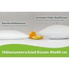 franknatur Pillow Stomach Sleeper Pillow 80 x 80 cm Flat