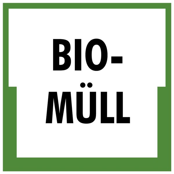 Sticker "Bio-Wüll" Waste Disposal Recycling Sign Foil Green 5-40 cm