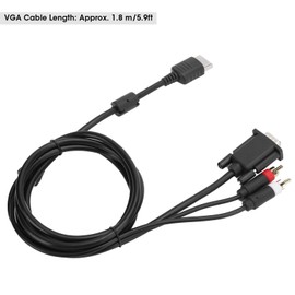 VGA Cable with Adapter dreamcast vga with Adapter,Environmentally Friendly Non Toxic VGA Cable with Adapter,Super Wear Resistant VGA Cable,for Sega Dreamcast DC VGA Cables