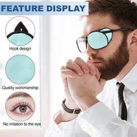 Nuanchu 6 Pcs Silk Eye Patches for Adults Kids Men Women Lazy Eye Amblyopia Soft Glasses Patches for Left or Right Eyes Cover(Novel Color)