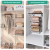 BUKFEN 3 Tier Hanging Closet Organizer, Wall Mounted Wire Storage