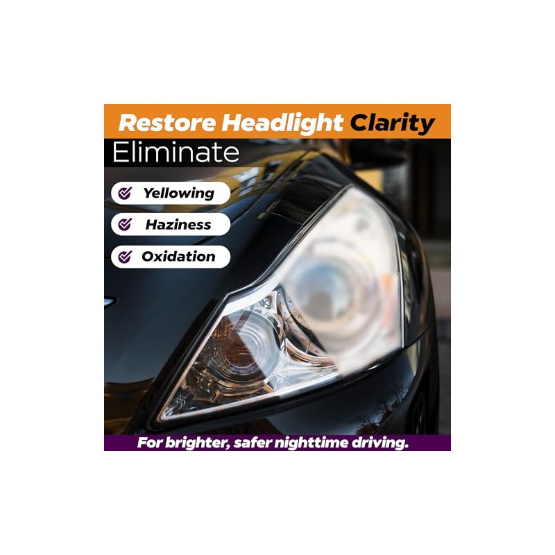 Headlight Restoration Kit - Clear Lights Tech 3-Wipe System