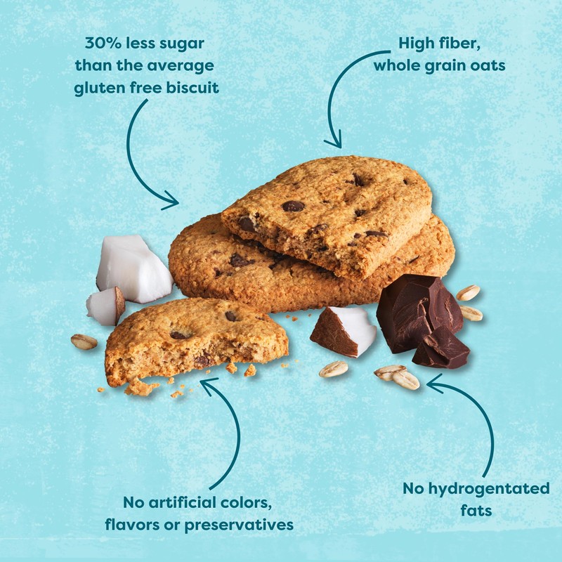 Nairn's Gluten Free Chocolate & Coconut Breakfast Biscuits, 5.64oz (Pack