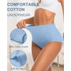 OLIKEME Womens High Waisted Underwear Cotton Full Coverage Brief Post