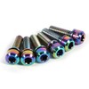 6 Pieces Bicycle Stem Screws, Titanium Alloy Bicycle Hex Cone