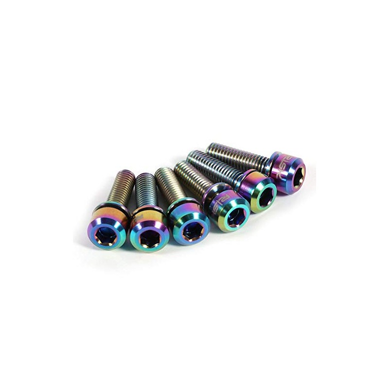 6 Pieces Bicycle Stem Screws, Titanium Alloy Bicycle Hex Cone