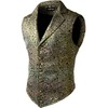 VATPAVE Men's Victorian Steampunk Gothic Vest, multicoloured