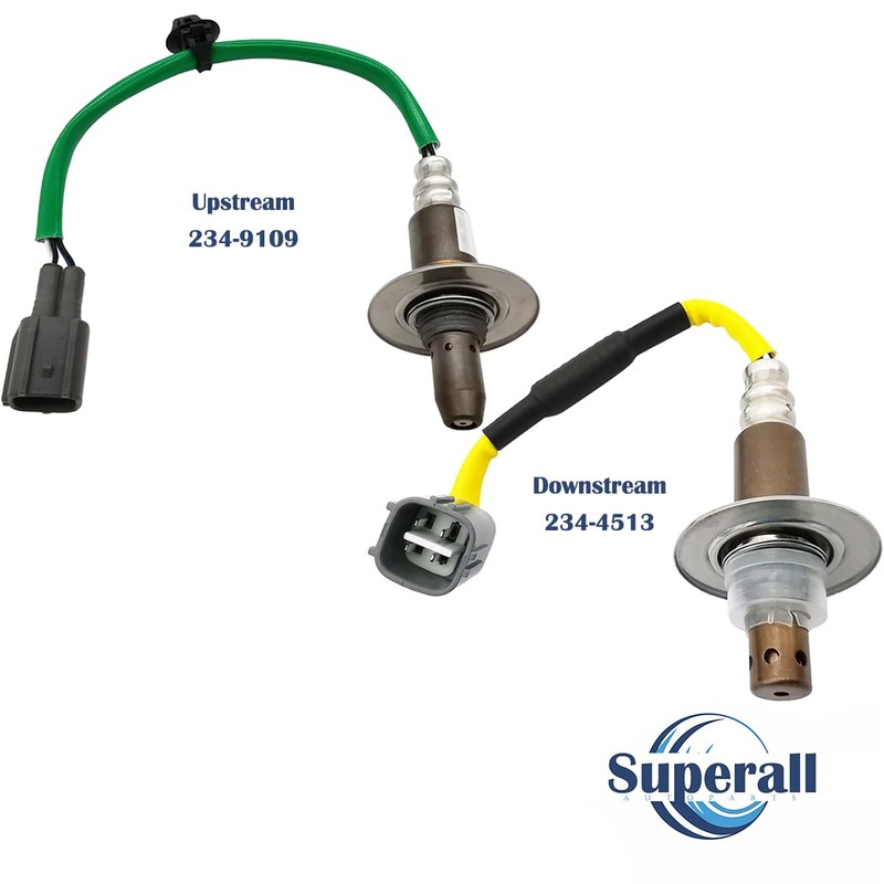 Superall 2Pcs 234-9109 234-4513 Upstream Downstream O2 Oxygen Sensor for