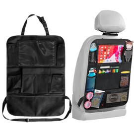 Car Back Seat Organizer, Child Car Seat Protector, Back Organizer with Large Storage Space, Multiple Pockets Waterproof for Bottles, Toys, Books, Oxford