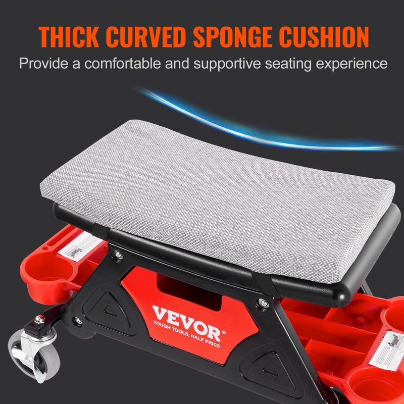 VEVOR Mechanic Stool 300 LBS Capacity Garage Stool Gift for